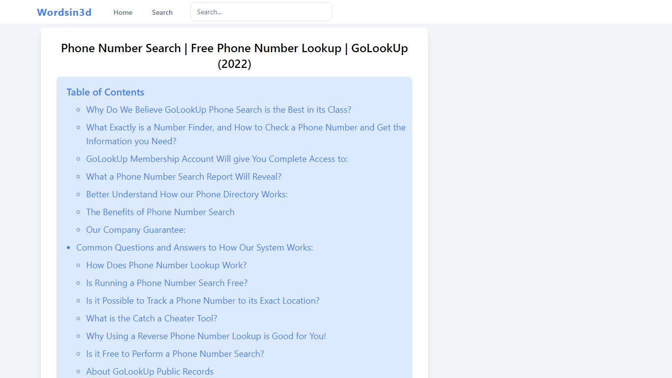Phone Number Search | Free Phone Number Lookup | GoLookUp (2022)